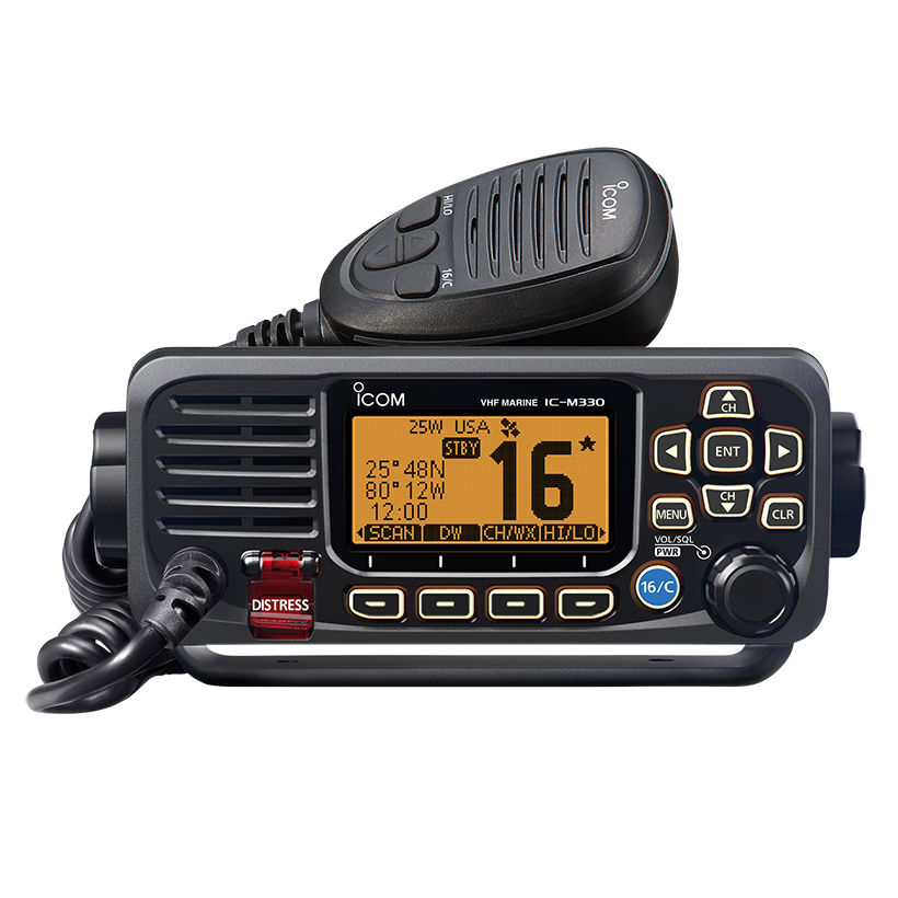 Rádio VHF marítimo Icom IC-M330G - RCOM Digital Manaus